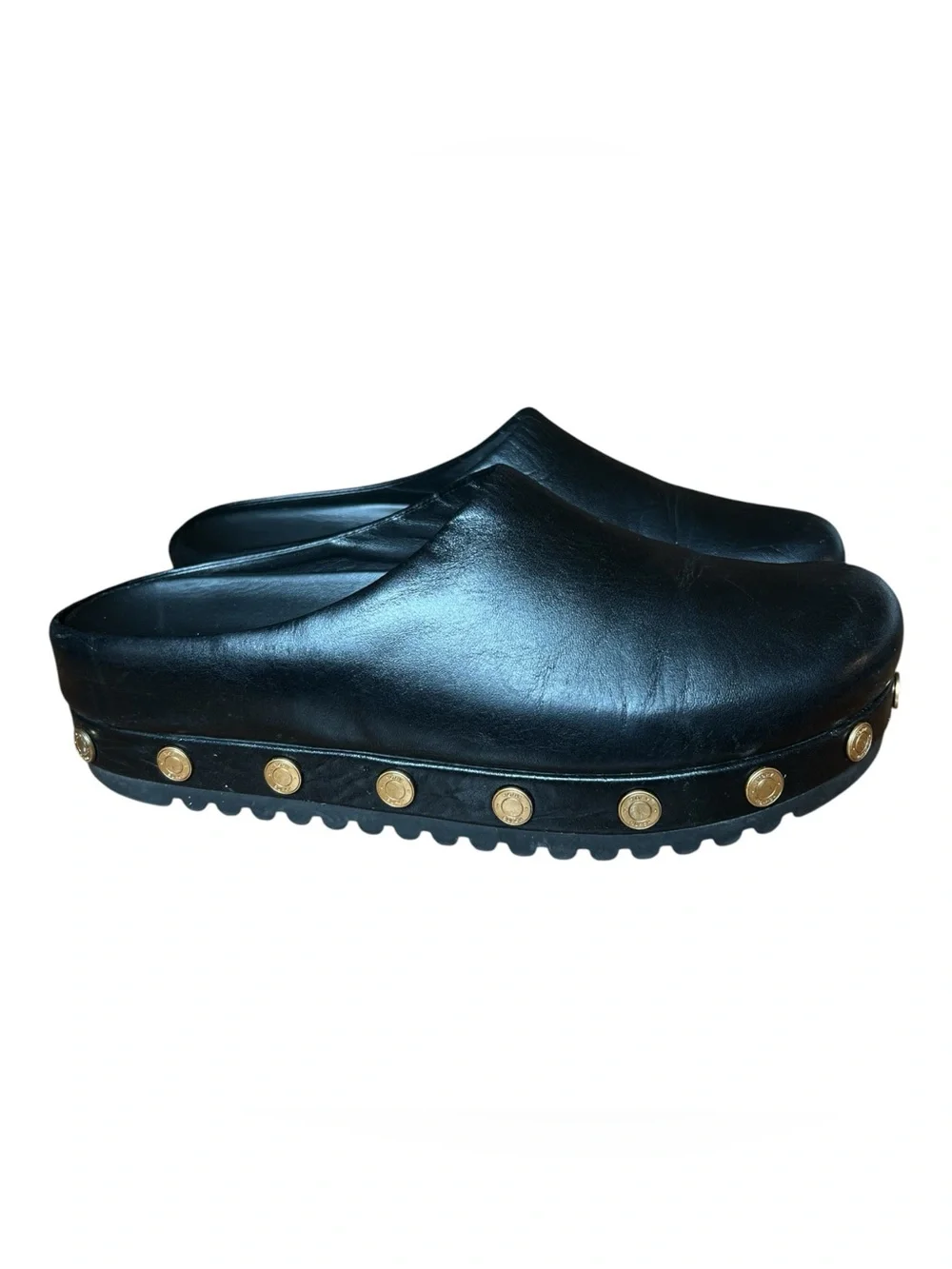 Tory Burch Leather Coin Studded Mule